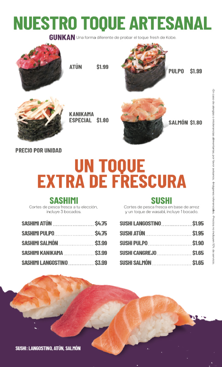 Menu Kobe Sushi & Rolls - C. C. El Condado-7